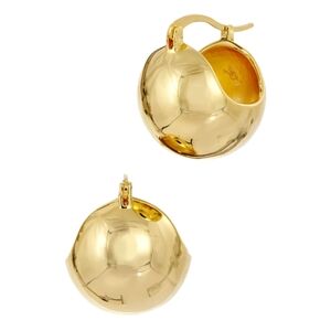 Savvy Cie 18K Gold Plated Bold Bucket Hoop Earrings